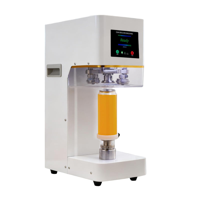 *Commercial Soda Can Sealer - 2.4-6.7 inch Height Adjustable, Automatic Can Sealer for Aluminum and Plastic Cans(White)