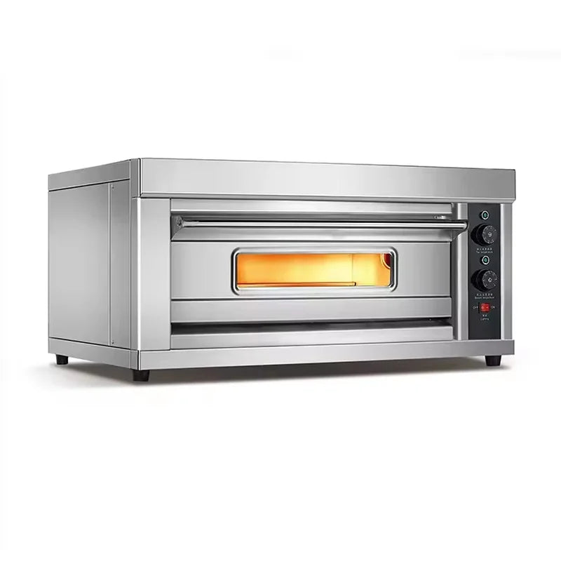 Commercial electric deck oven — pizza and bakery oven, single and double deck, stainless steel
