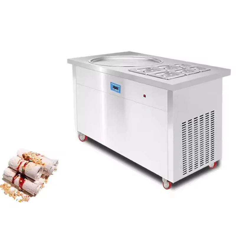 Commercial fried ice cream roll machine — flat freeze plate for rolled ice cream dessert bars