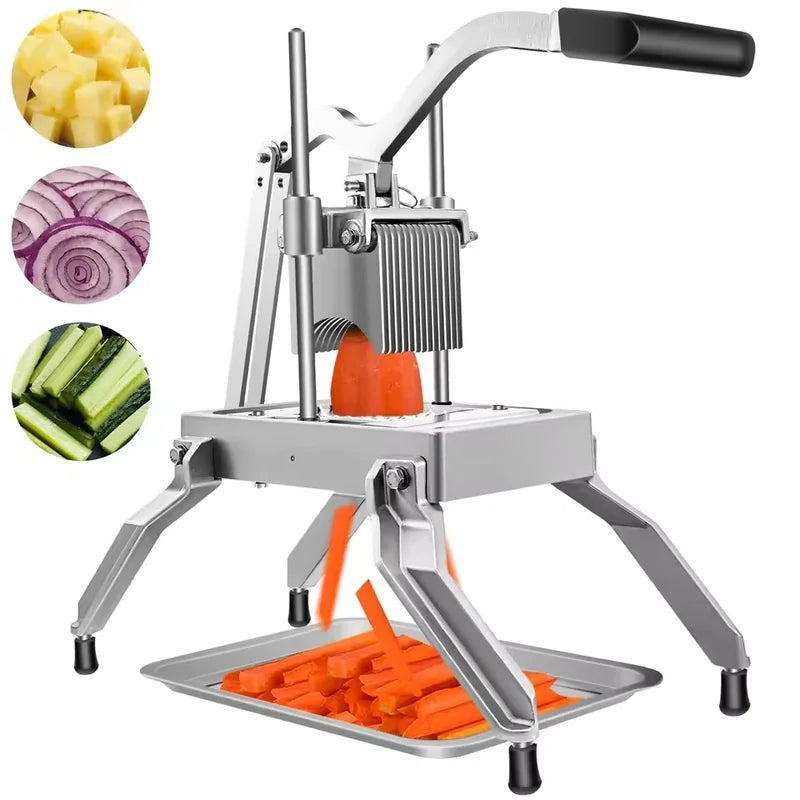 Commercial vegetable cutter — electric and manual dicer for restaurant and canteen food preparation