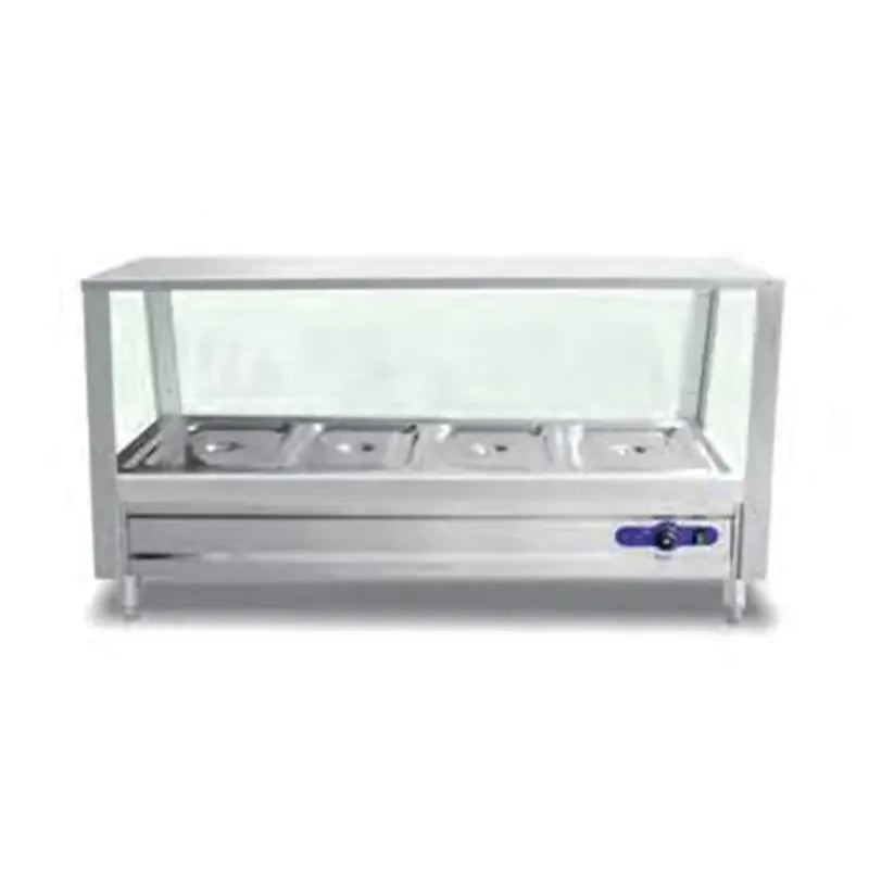 Commercial tabletop standing bain marie — detachable stand, 3 to 5 pan, stainless steel, CE certified
