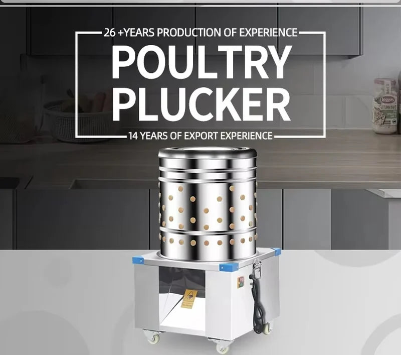 CHZ-N80 commercial chicken plucker with 800 mm barrel, stainless steel