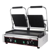 CHZ-810-2A double electric contact grill with ribbed and smooth plates