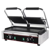 CHZ-810-2A double electric contact grill with ribbed and smooth plates