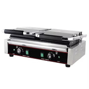 CHZ-810-2A double electric contact grill with ribbed and smooth plates