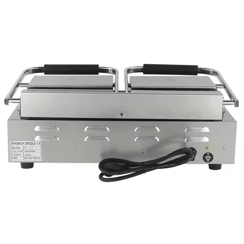 CHZ-810-2A double electric contact grill with ribbed and smooth plates