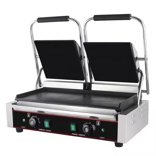 CHZ-810-2B double electric contact grill with smooth non-stick plates