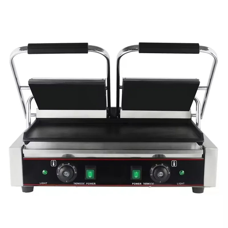 CHZ-810-2B double electric contact grill with smooth non-stick plates
