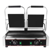 CHZ-810-2B double electric contact grill with smooth non-stick plates