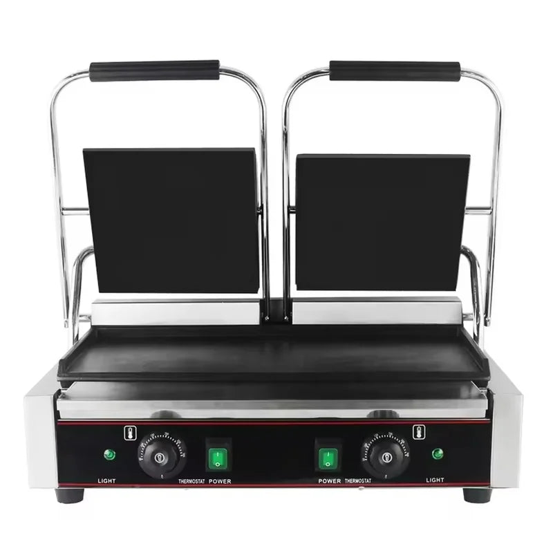 CHZ-810-2B double electric contact grill with smooth non-stick plates