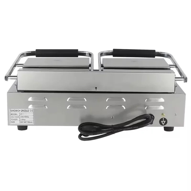 CHZ-810-2B double electric contact grill with smooth non-stick plates