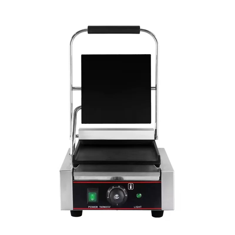 CHZ-810B electric contact grill with flat non-stick cast-iron plates