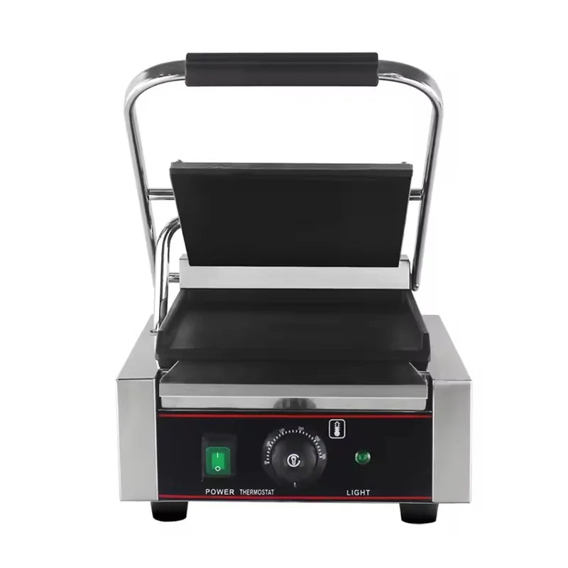 CHZ-810B electric contact grill with flat non-stick cast-iron plates