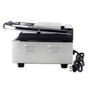 CHZ-810 electric contact grill with ribbed non-stick cast-iron plates