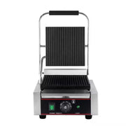 CHZ-810 electric contact grill with ribbed non-stick cast-iron plates