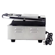 CHZ-810 electric contact grill with ribbed non-stick cast-iron plates