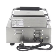 CHZ-810 electric contact grill with ribbed non-stick cast-iron plates