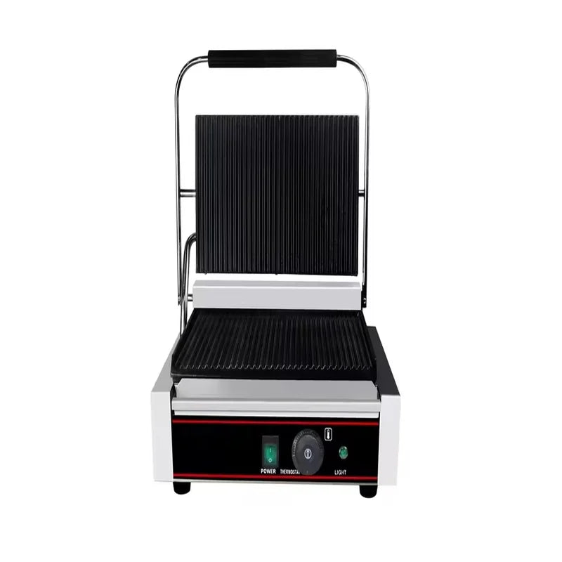 CHZ-820 portable electric contact grill with black non-stick iron plates