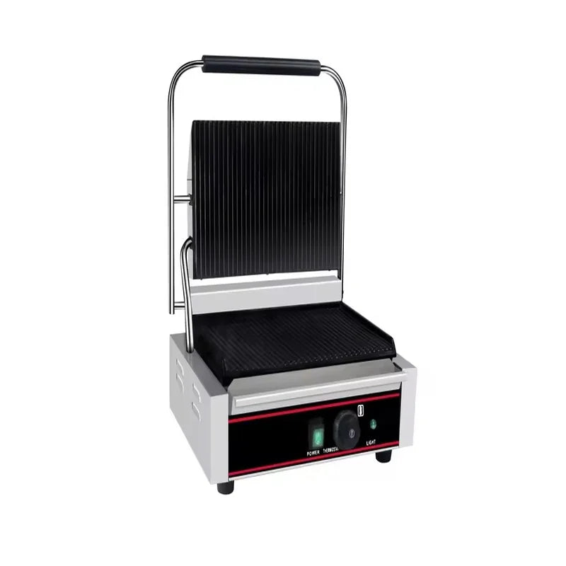 CHZ-820 portable electric contact grill with black non-stick iron plates
