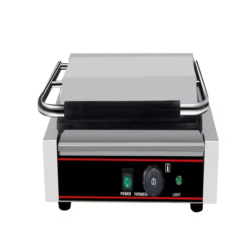 CHZ-820 portable electric contact grill with black non-stick iron plates