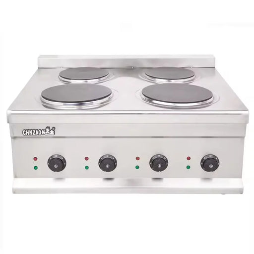 CHZ-4T commercial 4-burner electric stove stainless steel 10kW