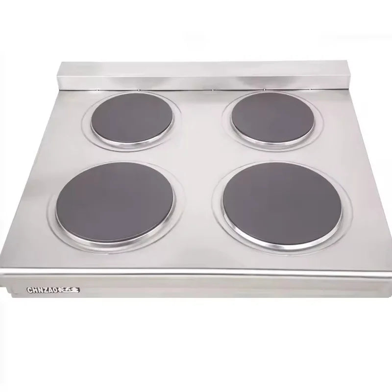 CHZ-4T commercial 4-burner electric stove stainless steel 10kW