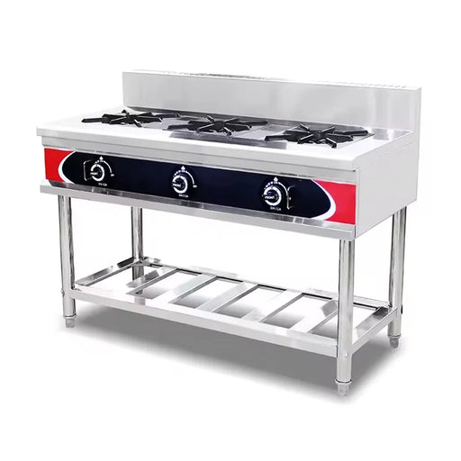 GZL-3W commercial 3-burner gas vertical cook stove stainless steel