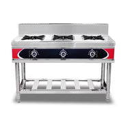 GZL-3W commercial 3-burner gas vertical cook stove stainless steel