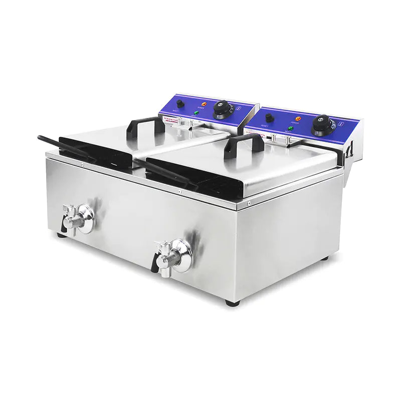 Deep Fryer Commercial Stainless Steel Electric with Double Basket Countertop DZL-8L DZL-20L