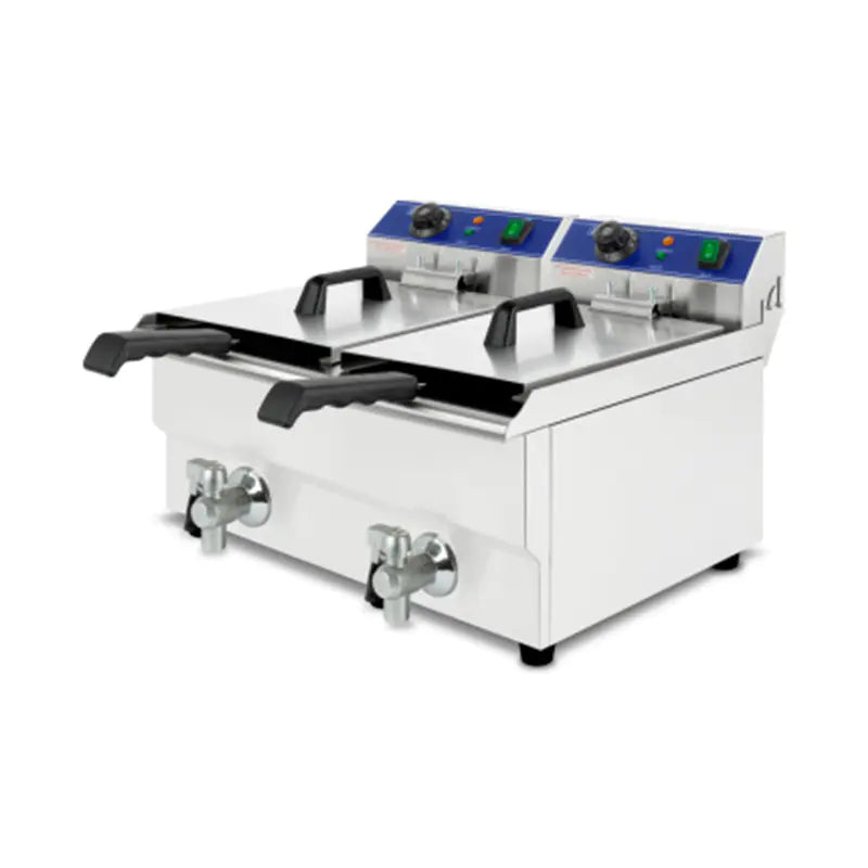 Deep Fryer Commercial Stainless Steel Electric with Double Basket Countertop DZL-8L DZL-20L