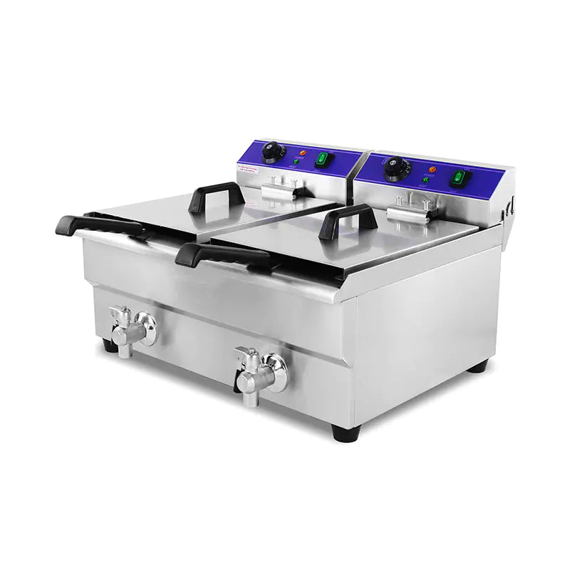 Deep Fryer Commercial Stainless Steel Electric with Double Basket Countertop DZL-8L DZL-20L