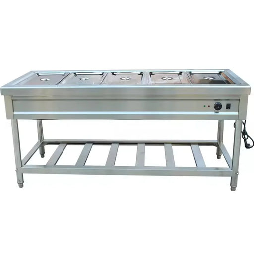 CHZ-5W free-standing 5-pan electric bain marie, stainless steel