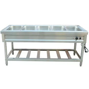 CHZ-5W free-standing 5-pan electric bain marie, stainless steel