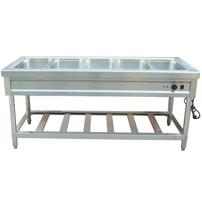 CHZ-5W free-standing 5-pan electric bain marie, stainless steel
