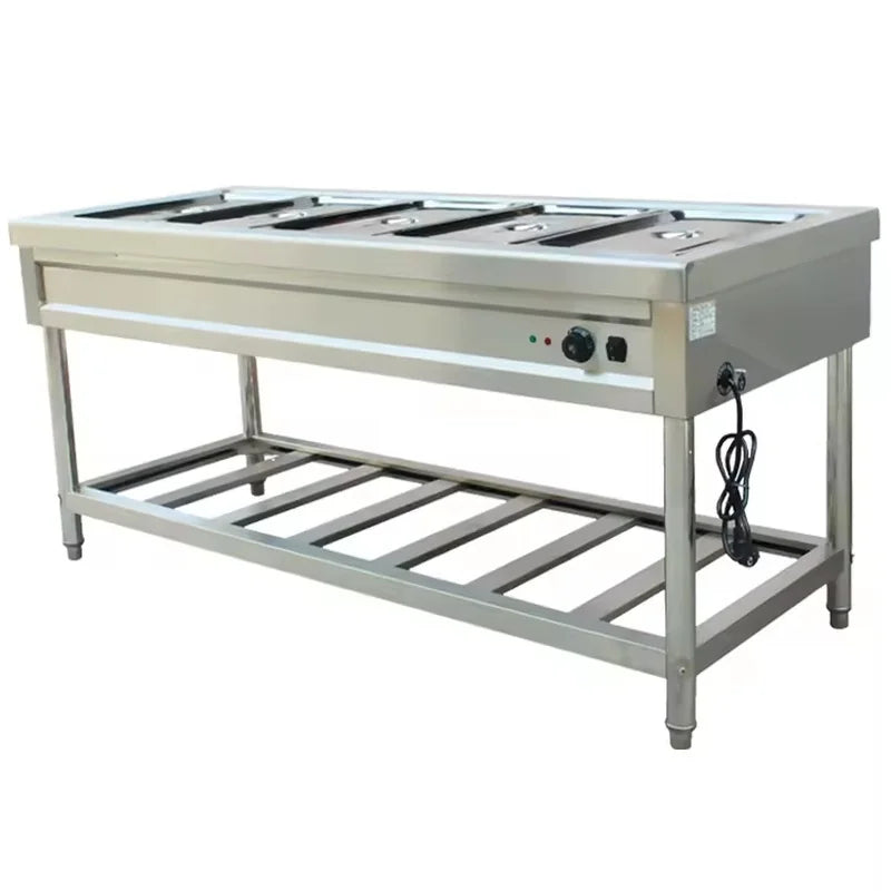 CHZ-5W free-standing 5-pan electric bain marie, stainless steel