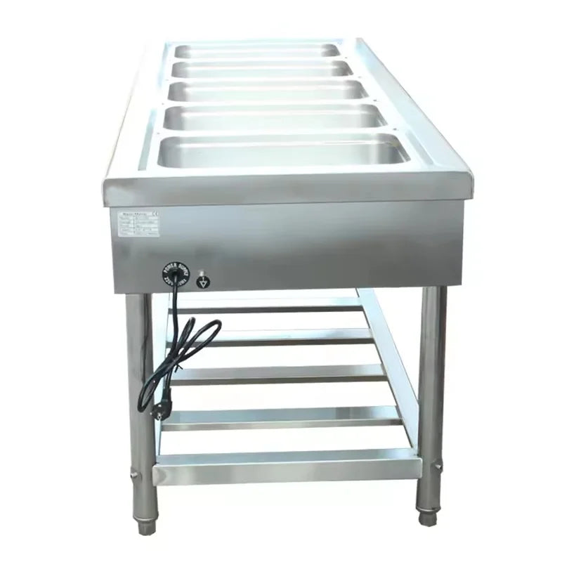 CHZ-5W free-standing 5-pan electric bain marie, stainless steel