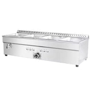 QRTC-4H gas-heated bain marie buffet food warmer, stainless steel