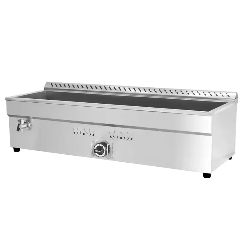 QRTC-4H gas-heated bain marie buffet food warmer, stainless steel
