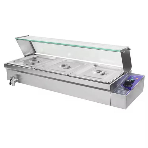 RTC-3H 3-pan countertop electric bain marie, stainless steel