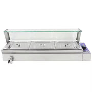 RTC-3H 3-pan countertop electric bain marie, stainless steel