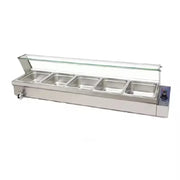 RTC-5H 5-pan countertop electric bain marie, stainless steel