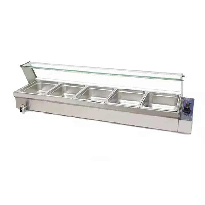 RTC-5H 5-pan countertop electric bain marie, stainless steel