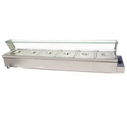RTC-6H 6-pan countertop electric bain marie, stainless steel