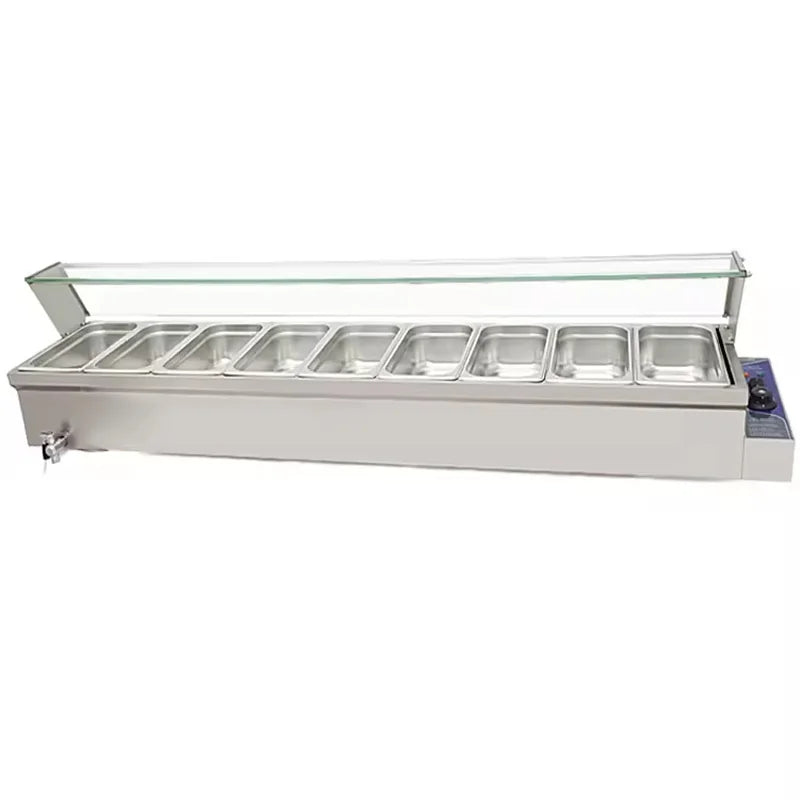RTC-6H 6-pan countertop electric bain marie, stainless steel