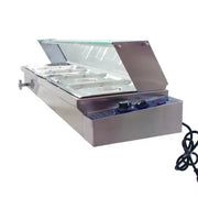 RTC-6H 6-pan countertop electric bain marie, stainless steel