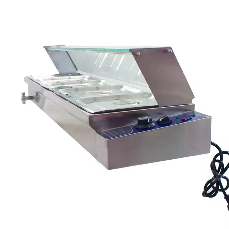 RTC-6H 6-pan countertop electric bain marie, stainless steel