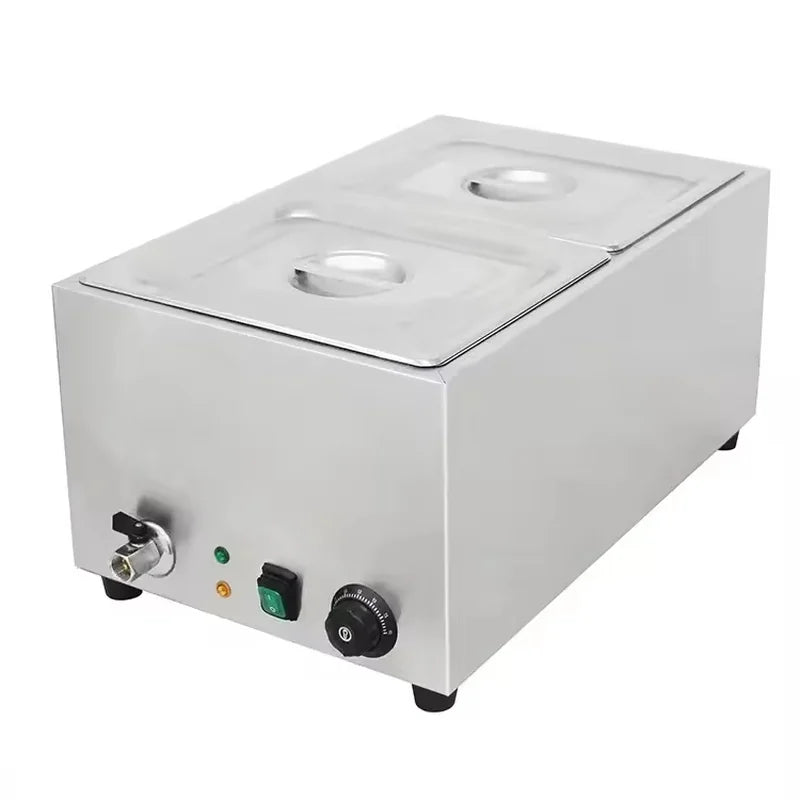 SB-2P compact countertop electric bain marie, stainless steel