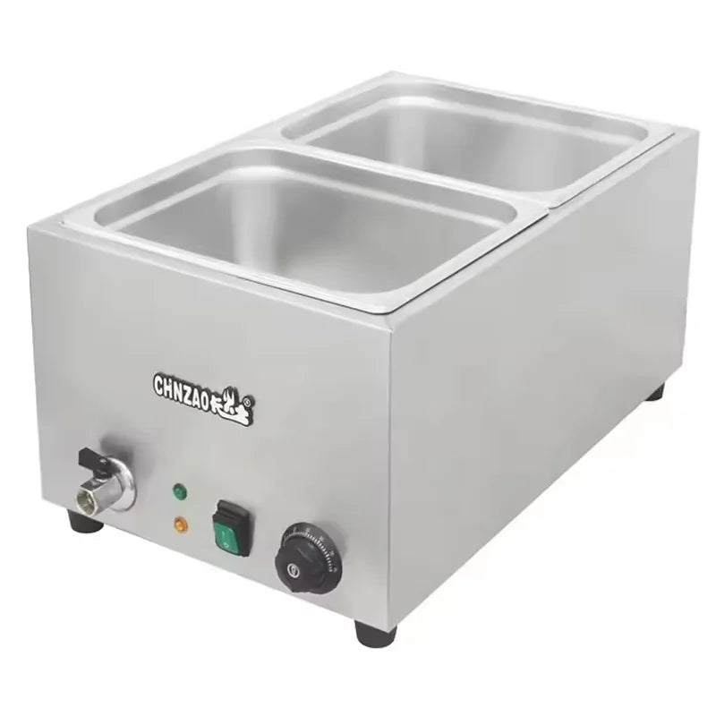 SB-2P compact countertop electric bain marie, stainless steel