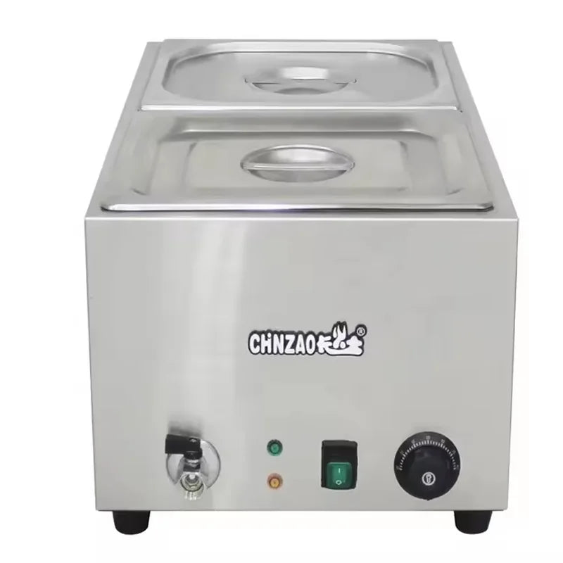 SB-2P compact countertop electric bain marie, stainless steel