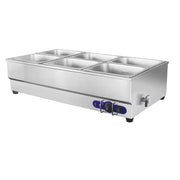 SB-6T 6-pan countertop electric bain marie, stainless steel